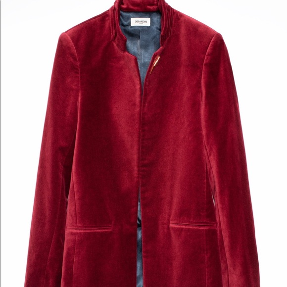 ZADIG & VOLTAIRE VOLLY VELOURS BLAZER - Picture 3 of 8